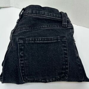 Abercrombie & Fitch The Ankle Straight Ultra Hi-Rise Black Distressed Jean 25/0r